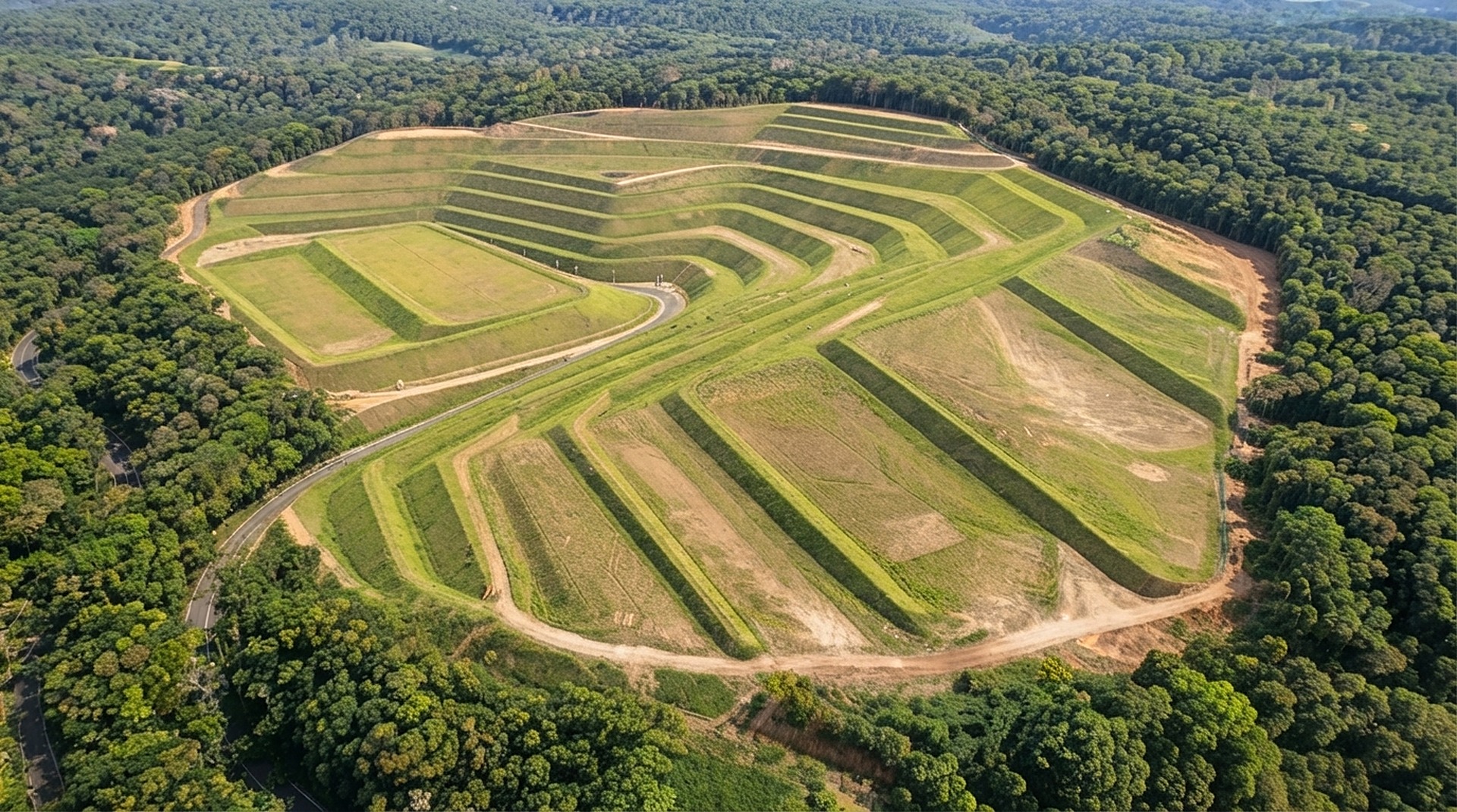 Vista aérea dos platôs
